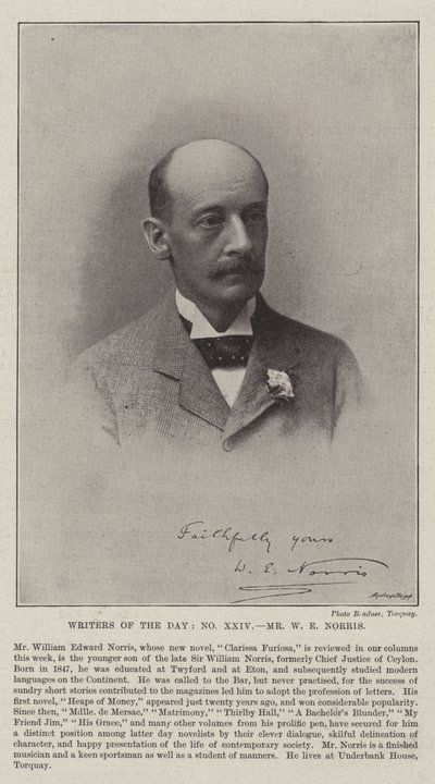 Schriftsteller des Tages, Mr. W. E. Norris von English Photographer
