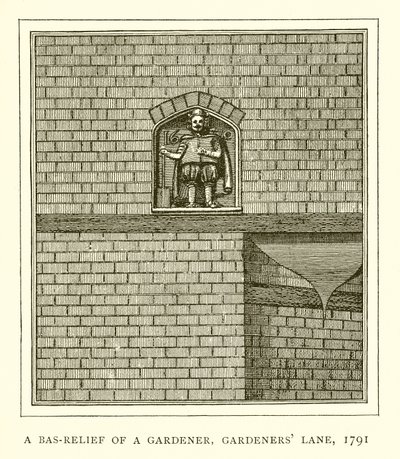 Ein Basrelief eines Gärtners, Gardeners Lane, 1791 von English School