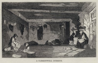Ein Innenraum in Clerkenwell (Gravur) von English School