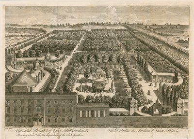 Ein allgemeiner Ausblick auf die Vauxhall-Gärten von English School