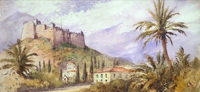 Eine Bergfestung im Atlasgebirge, ca. 1860-70 von English School
