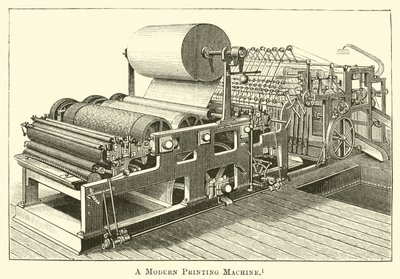 Eine moderne Druckmaschine von English School