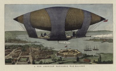 Ein neuer amerikanischer navigierbarer Kriegsballon von English School