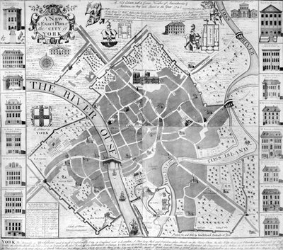 Ein neuer und genauer Plan der Stadt York von English School
