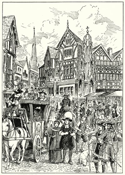 Eine Stuart-Straßenszene von English School