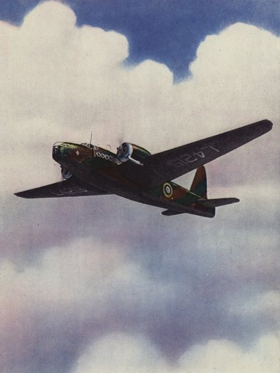 Ein Wellington-Bomber hoch oben in den Wolken von English School