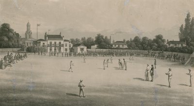 Ein Cricketspiel von English School