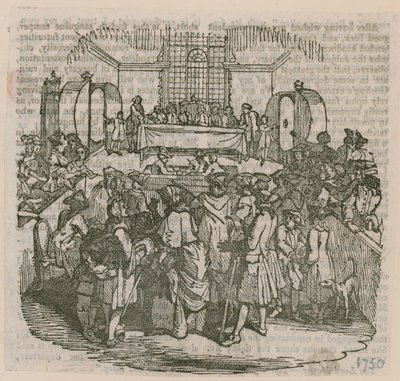 Eine Lotterie; datiert 1750 von English School