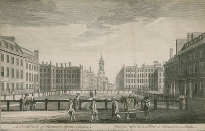 Eine Nordansicht des Hanover Square, London von English School