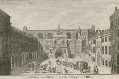 Eine Ansicht der Guildhall der Stadt London von English School