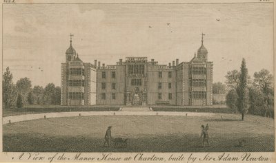 Eine Ansicht des Herrenhauses in Charlton, gebaut von Sir Adam Newton von English School
