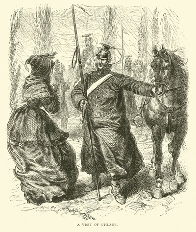 Ein Besuch der Ulanen, März 1871 von English School