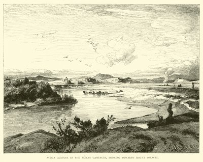 Acqua Acetosa in der römischen Campagna, Blick auf den Monte Soracte von English School