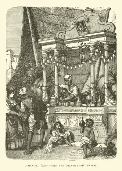 Acquajolo, Eiswasser- und Orangenladen, Neapel von English School