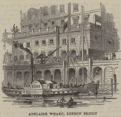 Adelaide Wharf, London Bridge von English School