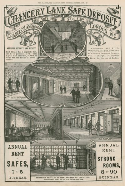 Anzeige für Chancery Lane Safe Deposit, 61 & 62 Chancery Lane, London von English School