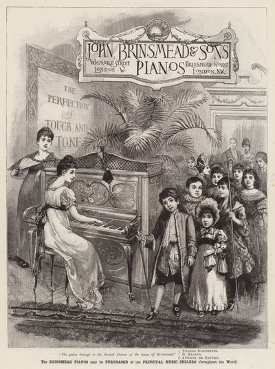 Werbung, Brinsmead Pianos von English School