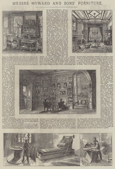 Werbung, Möbel von Messers Howard und Sons (Gravur) von English School