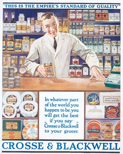 Werbung für Crosse und Blackwell Lebensmittel, ca. 1920 von English School