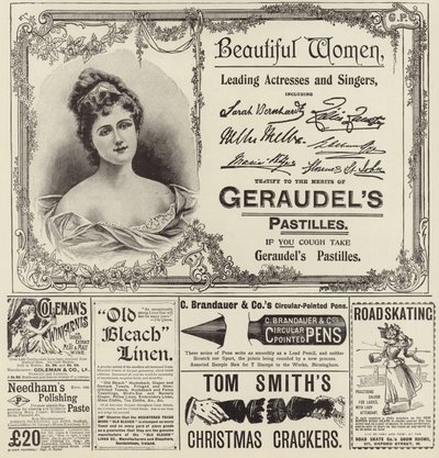 Werbeseite aus The Graphic Christmas Number 1896 von English School