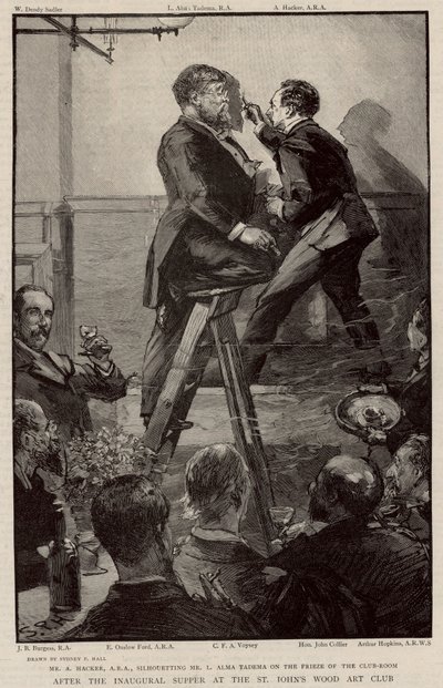 Nach dem Eröffnungsessen im St. Johns Wood Art Club von English School