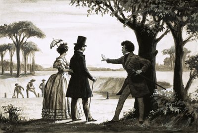 Alexandre Dumas begutachtet sein Anwesen von English School