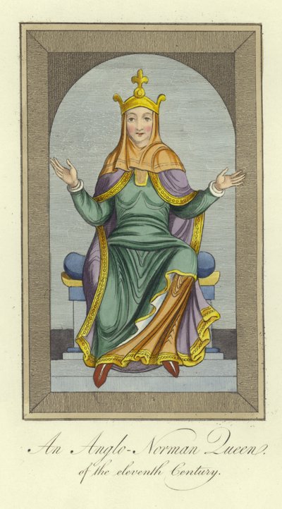 Eine anglo-normannische Königin des 11. Jahrhunderts von English School