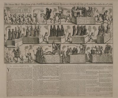 Eine antikatholische Prozession, 1680 von English School