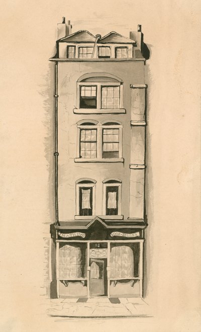 Eine Original-Aquarellzeichnung von 18 Strand, Westminster, London, Geburtsort von Charles Matthews, Komiker von English School
