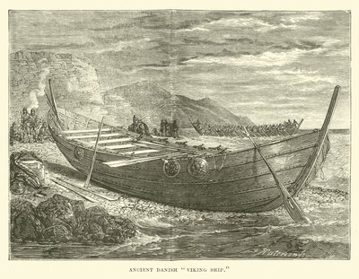 Altes dänisches Wikingerschiff von English School
