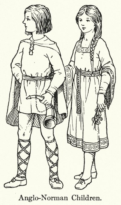 Anglo-normannische Kinder von English School