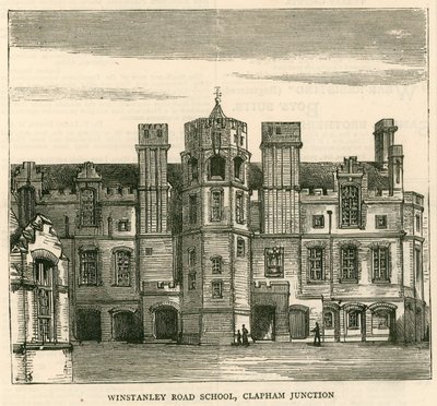 Architektur der London School Board: Winstanley Road School, Clapham Junction, London von English School