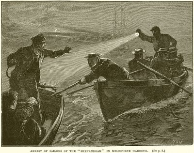 Verhaftung von Seeleuten der Shenandoah im Hafen von Melbourne von English School