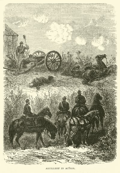 Artillerie im Einsatz, Oktober 1870 von English School