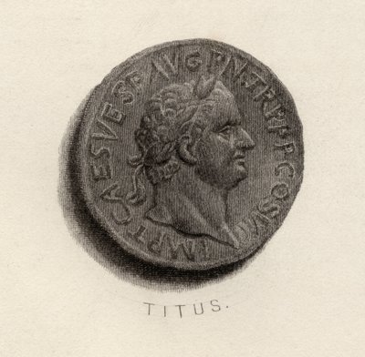 Aureus-Münze aus der Ära von Titus Flavius Vespasianus von English School