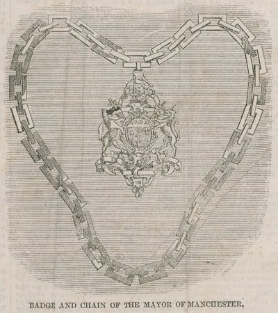 Abzeichen und Kette des Bürgermeisters von Manchester von English School