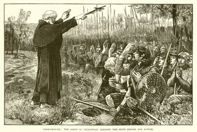 Bannockburn: Der Abt von Inchaffray segnet die Schotten vor der Schlacht von English School