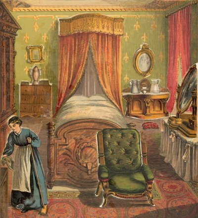 Schlafzimmer mit Putzfrau von English School