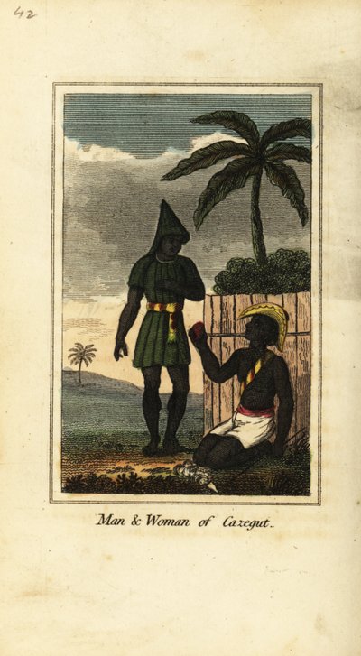 Bijogos Mann und Frau von Cazegut (Bissagos-Inseln, Guinea-Bissau, Westafrika) von English School