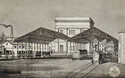 Bahnhof Birmingham, 1838 von English School