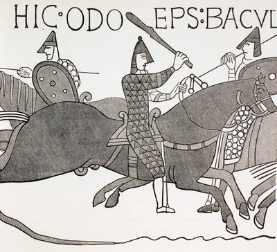 Bischof Eudes hält seinen Amtsstab in der Schlacht von Hastings, ca. 1880 von English School