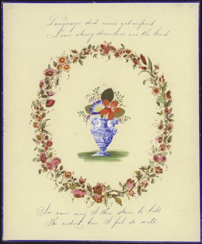 Britische Valentinskarte von English School
