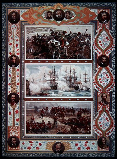 Britische Siege, Land & See (Burenkrieg, Krim usw.), Titelseite der Illustrated London News von English School