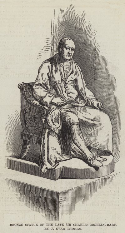 Bronzestatue des verstorbenen Sir Charles Morgan, Baronet von English School