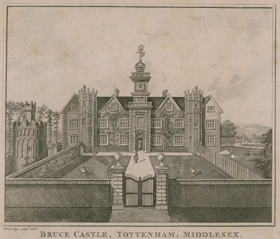 Bruce Castle, Tottenham, London; eine Ansicht aus dem Jahr 1686 von English School