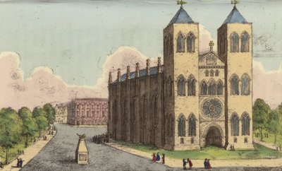Braunschweiger Dom, Deutschland, letzte Ruhestätte von Königin Caroline, entfremdete Ehefrau von König Georg IV. (farbiger Stich) von English School