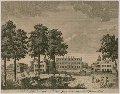 Buckingham House, Ein Blick auf den Palast der Königin vom Mall im St. James