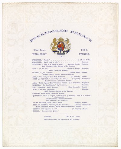 Konzert im Buckingham Palace, 23. Juni 1869 von English School