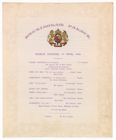 Konzert im Buckingham Palace, 3. Juni 1887 von English School