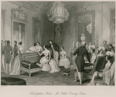 Buckingham Palace, der Gelbe Salon von English School